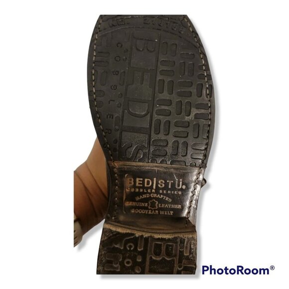 Bed Stü Brown Cobbler Series Distressed Calf Height Motorcycle Style Boots 7.5 - Picture 4 of 7